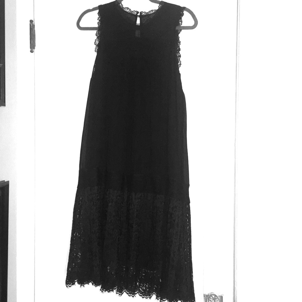 Black Lace Midi Dress